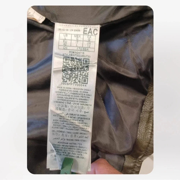 Guess Moto Faux Leather  Jacket Size Large - Picture 9 of 11